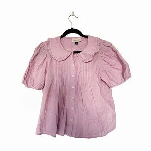 Universal Thread | Lilac Puff Sleeve Top W/ Peter Pan Collar